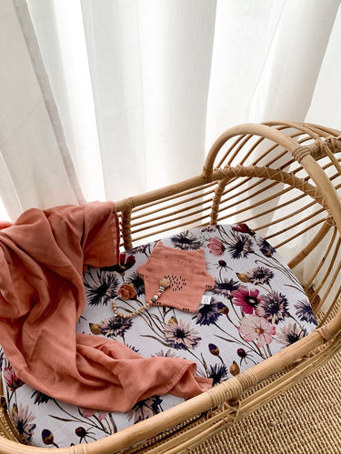 All About Aster Muslin Sheets - Bassinet